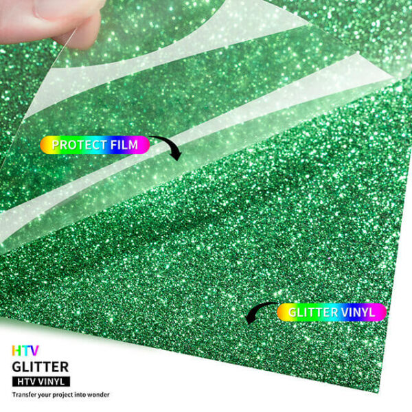 green glitter htv